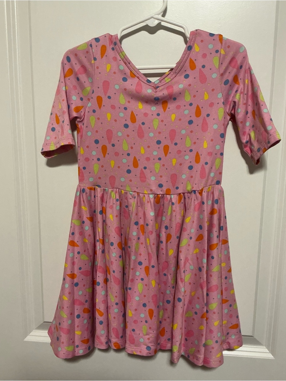 Dot Dot Smile Size 3-4 Pink Multi-Dot Kids Dress